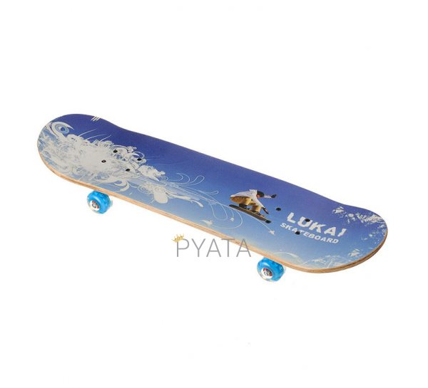 Скейтборд трюковый двусторонний 3108YS-1 (Канадский клен) Lukai Skateboard