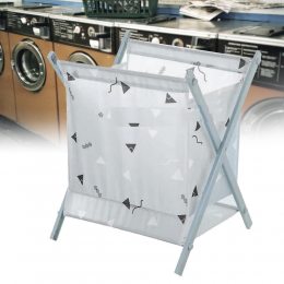 Корзина для белья складная laundry storage basket СЕРАЯ (212)