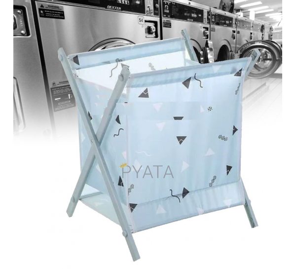 Кошик для білизни доладна laundry storage basket синя (212)