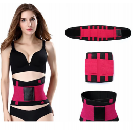 Пояс для похудения Hot Shapers Belt Power Черный с розовым р-р L