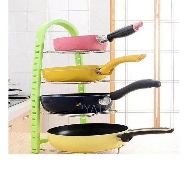 Стійка для сковорідок Frying Pan Rack Color №B52 зелена