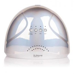 Гибридная лампа Sun One для сушки ногтей UV/LED 48w, Зеркально Серая