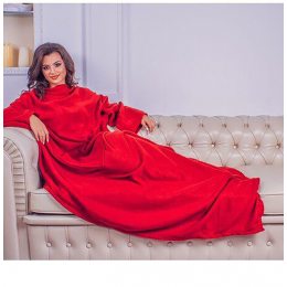 Плед з рукавами Snuggie червоний