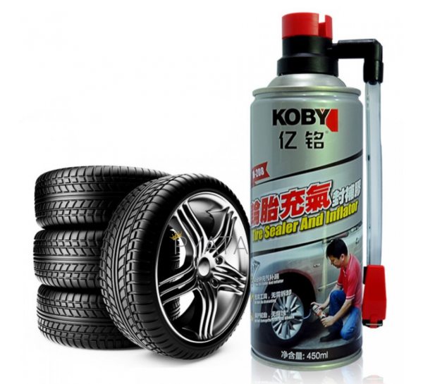 Аварийный герметик KOBY LOVE CAR (для ремонта проколотых шин с шлангом,аэрозоль) 450 ml