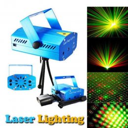 Комнатный лазерный проектор Mini Laser Stage Lighting с треногой RD-7197 (точка)