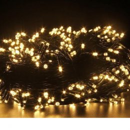 Xmas Нитка 300 LED ЖОВТИЙ (чорний дріт, 20 метрів)