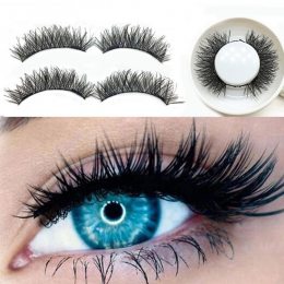 Магнитные ресницы, Magnet Lashes Professional Eye Lash 3 магнита, 3D эфект круглый футляр (212)