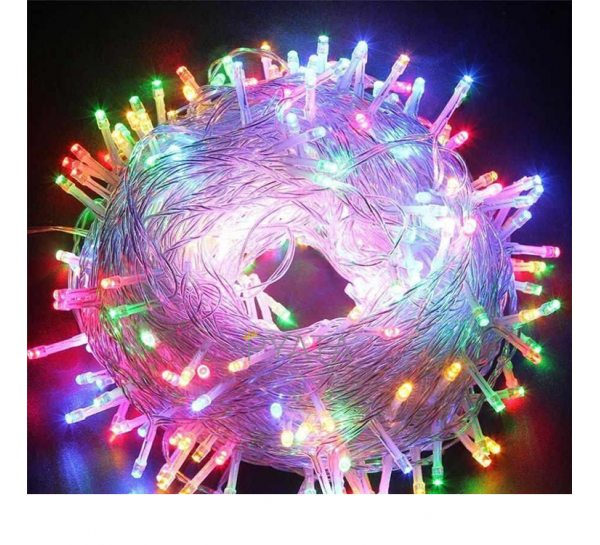 Xmas Нить 300 LED МУЛЬТИК (прозрачный провод,20 метров)