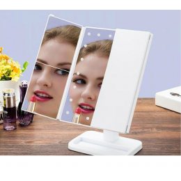 Косметичне складне дзеркало Led Mirror з LED підсвічуванням white