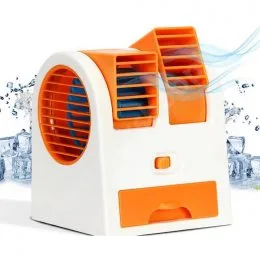 Настільний міні кондиціонер Conditioning Air Cooler USB помаранчевий
