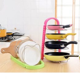 Стойка для сковородок Frying Pan Rack Color №B52 розовая