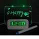 Настільні цифровий годинник Foton з дошкою для записів LED clock Green