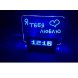 Настільні цифровий годинник Foton з дошкою для записів LED clock Blue