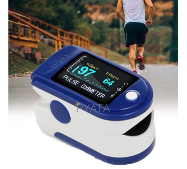 Пульсоксиметр на палець  Fingertip Pulse Oximeter LK87  Синій