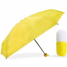 УЦІНКА! Міні-зонт кишеньковий в капсулі Жовтий