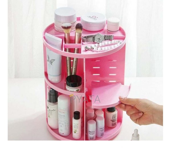 Органайзер для косметики 360 Rotation Cosmetic Organizer Pink