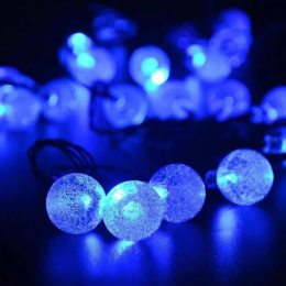 Новорічна гірлянда Штора "Кришталь" 200 Led синя 4 х 2 м (прозорий провід)