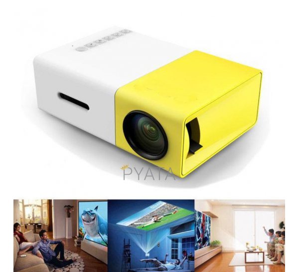 Міні портативний мультимедійний проектор з динаміком Led Projector YG300 (205)