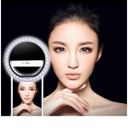 Светодиодное селфи-кольцо на телефон Selfie Ring Light Черный(В)