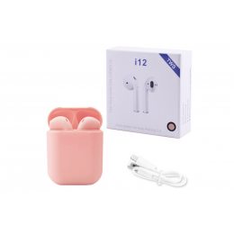 Бездротові навушники tws i12 Рожеві