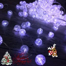 Новогодняя гирлянда Штора "Хрусталь" 200 Led белая 4 х 2 м (прозрачный провод)