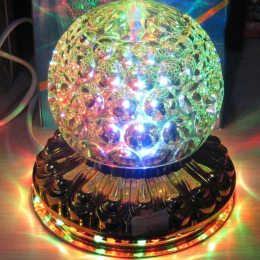 Світлодіодна Диско-лампа-нічник, RHD-97-1 (Золота Куля) (ЕМ)