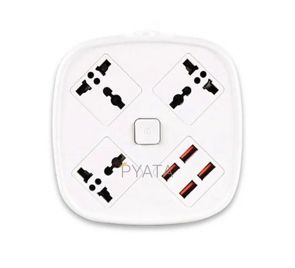 Удлинитель 3 SOCKET/4 USB SQUARE модель BKL-05 Белый