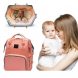 Сумка-рюкзак для мам Mom Bag Персикова (212)