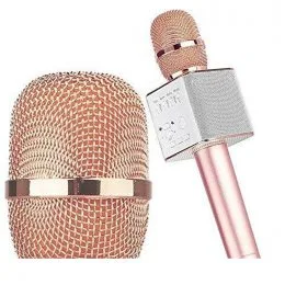 Караоке-мікрофон Q9 rose-gold