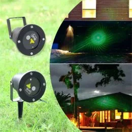 Вуличний лазерний Проектор Star Shower laser light металевий чорний 30шт PIC-03-12 (ЕМ)