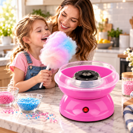 Аппарат для приготовления сладкой ваты Cotton Candy Maker Розовый (ARSH/MA156)