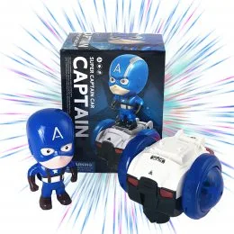 Дитяча іграшка машинка Super CAPTAIN Сar з диско-світлом і музикою Капітан Америки (212)