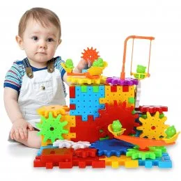 Дитячий розвиваючий конструктор Funny Bricks 81 деталь, шестерінки