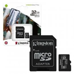 Карта памяти Kingston microSDHC 32GB Canvas Select Plus Class 10 UHS-I U1 V10 A1