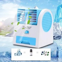 Настільний міні кондиціонер Conditioning Air Cooler Usb Electric Mini Fan синій