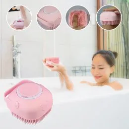 Силиконовая щетка Silicone Massage Bath Brush Розовая (212)