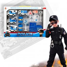 Ігровий набір поліцейський з машинками та знаками Police (В)