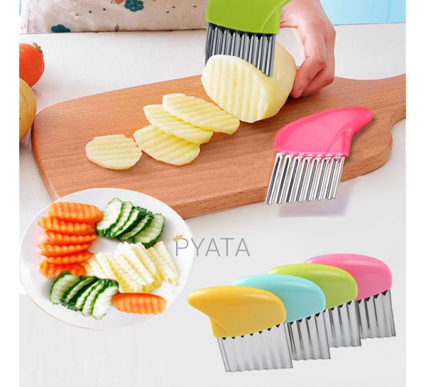 Нож-слайсер для фигурной нарезки овощей, фруктов, волнистый нож (205)