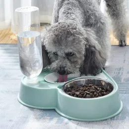 Миска 2 в 1 для животных кормушка с автоматической поилкой Dog Cat Bowl (509)