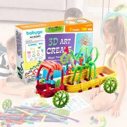 Гнучкий конструктор для дітей Babygo Чарівні палички - Створення 3D 2 рівень