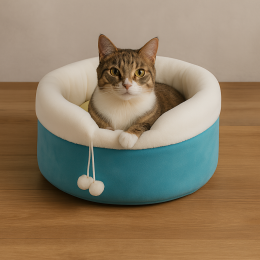 М'яка лежанка спальне місце для собак і кішок 40х26 см Блакитний (626)