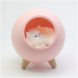 Детский портативный настольный ночник-светильник "Котик в домике" с регулировкой яркости Розовый (624)