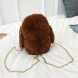 Хутряна сумка-рюкзак Зайчик (Кролик) коричневий (740)