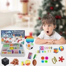 Набор игрушек Fidget Рождественский адвент-календарь с 24 игрушками для снятия стресса (541)
