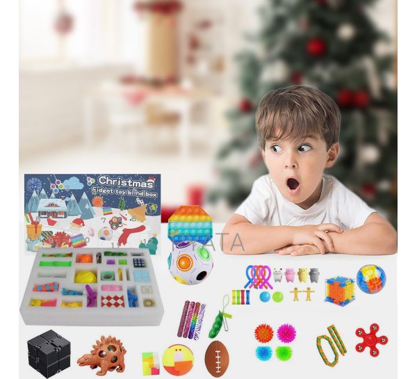 Набір іграшок Fidget Різдвяний адвент-календар із 24 іграшками для зняття стресу (541)