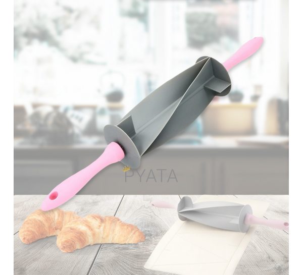 Качалка для нарізки тіста Sweet Croissant Cutter 0281 Рожева (B)