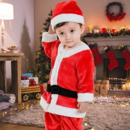 Детский карнавальный новогодний костюм Санта Клаус размер 7-9 лет