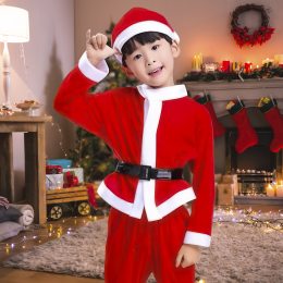 Детский карнавальный новогодний костюм Санта Клаус размер 10-13 лет