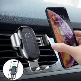 Автотримач для телефону з бездротовою зарядкою Baseus Gravity WXYL-01 10W, Чорний