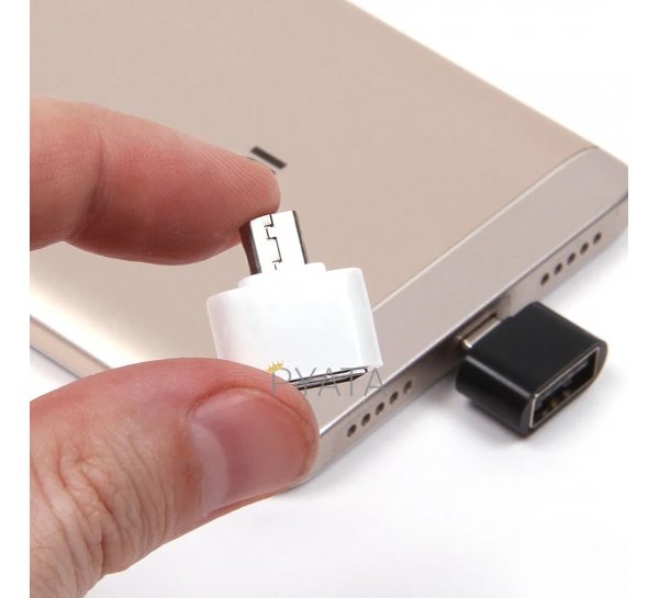 Адаптер перехідник OTG - USB для передачі та синхронізації, Білий